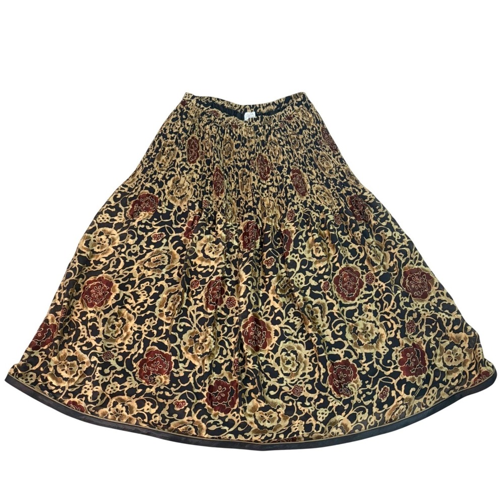 NEW Jeanne Marc Vintage Saks Fifth Avenue Maxi Skirt 3X Floral Baroque Victorian